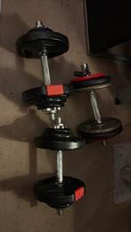Gewichten + 3 kleine baren, Sport en Fitness, Fitnessmaterialen, Ophalen of Verzenden, Zo goed als nieuw