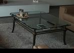 Salontafel met glazen blad, Ophalen, Gebruikt, Vierkant, Glas
