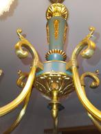 luster mid centuty messing,lusterkappen, Ophalen