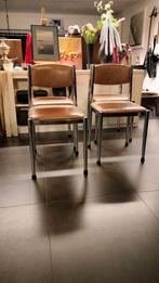 Vintage 70ties Bauhaus chroom stalen stoelen., Ophalen