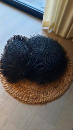 2 zwarte kussens in rotan., Ophalen, Gebruikt, Zwart, Rond