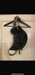 Zwarte lederen crossbody handtas, Ophalen of Verzenden, Zo goed als nieuw, Zwart, Overige typen