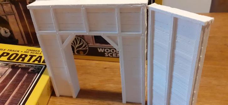 Tunnelportalen en steunmuren ho kalk woodland scenic, Hobby en Vrije tijd, Modeltreinen | H0, Nieuw, Brug, Tunnel of Gebouw, Gelijkstroom of Wisselstroom