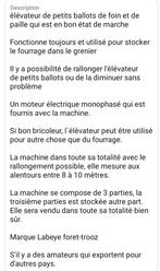 Élévateur de petits ballots, Zakelijke goederen, Landbouw | Veevoer, Ophalen
