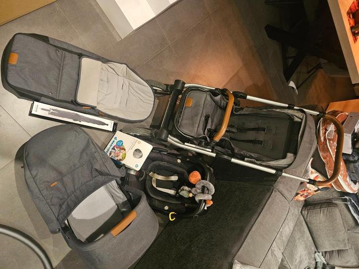 Koets 3 in 1, Kinderen en Baby's, Kinderwagens en Combinaties, Gebruikt, Combiwagen, Mutsy, Verstelbare duwstang, Ophalen