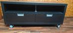 Meuble TV avec tiroirs et roulettes — noir, Moins de 100 cm, 100 à 150 cm, Enlèvement, Utilisé