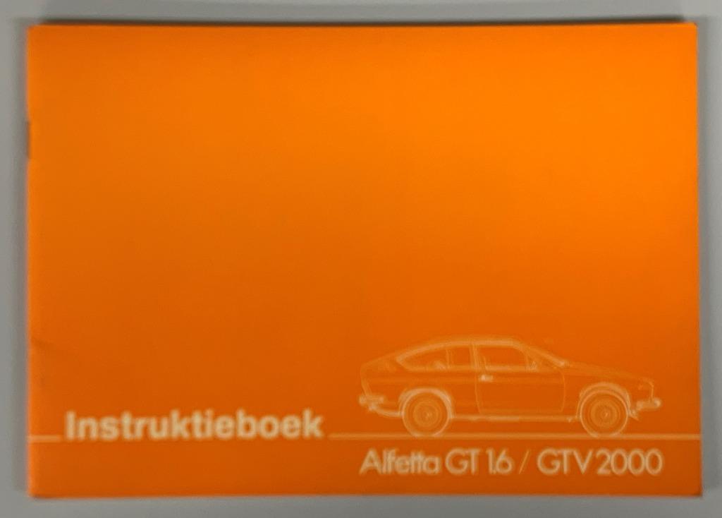 Alfa Romeo Alfetta GT 1.6 / GTV 2000 _ NL _ Instructieboek, Enlèvement ou Envoi