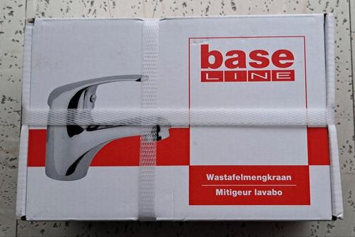 Nieuwe Base Line wastafelmengkraan met sifon, Doe-het-zelf en Bouw, Sanitair, Nieuw, Kraan, Chroom, Ophalen