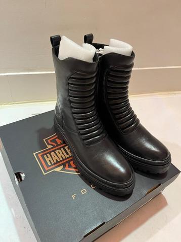 Harley-Davidson Women's Kamton Boots n.40, Ophalen, Zwart, Lage of Enkellaarzen, Nieuw