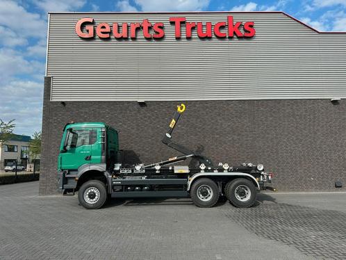 MAN TGS 33.480 6X6 HYVA LIFT 26-55-S HAAKARM / ABROLLKIPPER/, Auto's, Vrachtwagens, Te koop, ABS, Airconditioning, Centrale vergrendeling