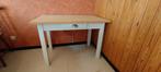 Oude keukentafel met schuif, Ophalen, Gebruikt, 100 tot 150 cm, 50 tot 100 cm