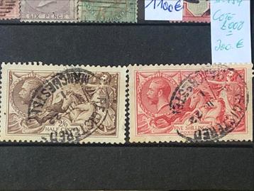 Grande Bretagne Stanley Gibbons n.153 et n. 154, Affranchi
