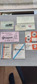 oude tarieven, dokumenten, vloeipapier van Peugeot, Verzamelen, Verzenden, Gebruikt, Overige typen