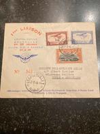 Sabena DC 4 Léopoldville BXL 1946 enveloppe numérotée, Timbres & Monnaies, Enlèvement ou Envoi