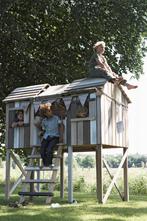 UNIEK BOOMHUTBED CAMO HANDGESCHILDERD BED BOOMHUT, Ophalen, Hoogslaper of Stapelbed, Gebruikt, 100 cm of meer