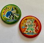 2x Megaman Tazo's 12-Maysa/Sharkman & 9-Tory/Iceman  flippo, Ophalen of Verzenden