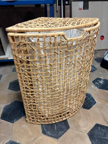 Wasmand riet met stoffen inhoud, Osier, Enlèvement, Autres formes, Panier