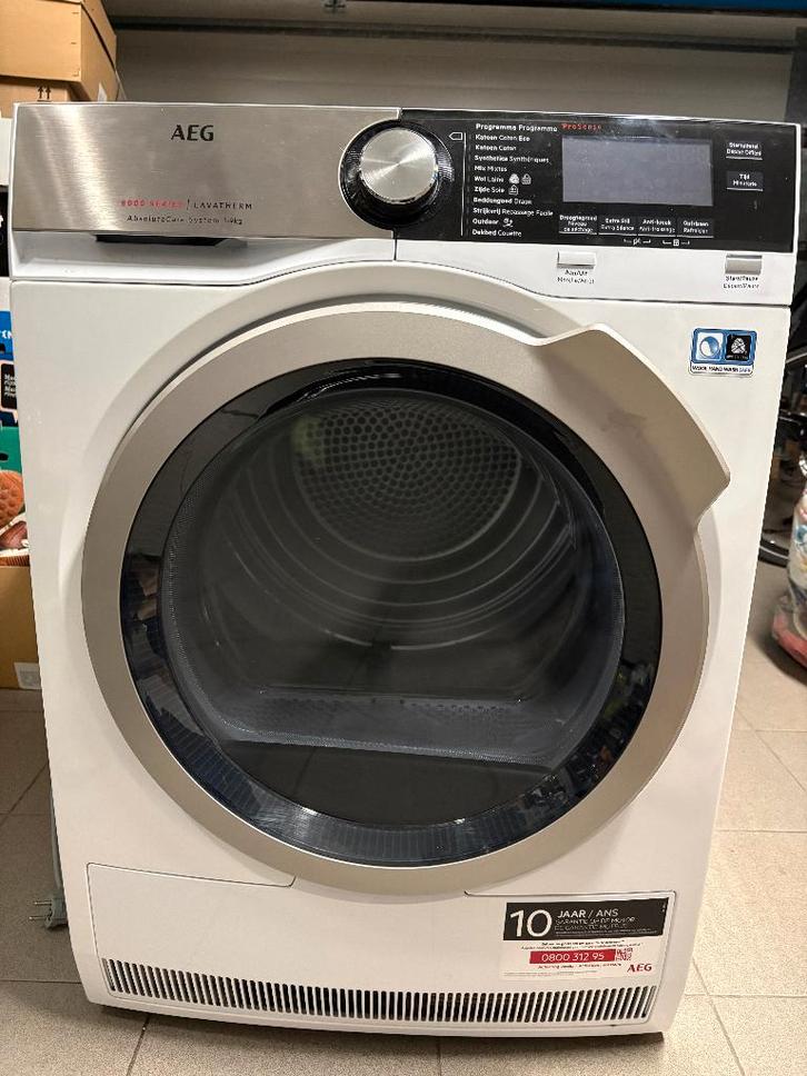 Droogkast AEG, Elektronische apparatuur, Droogkasten, Gebruikt, Condens, 8 tot 10 kg, Energieklasse A of zuiniger, Wolprogramma