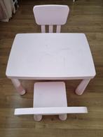 Kinder tafel met 2 stoelen, Kinderen en Baby's, Kinderkamer | Tafels en Stoelen, Zo goed als nieuw, Ophalen