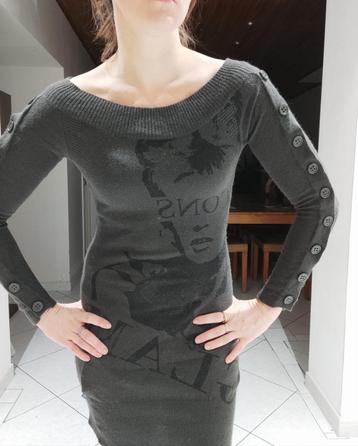 Robe pull xs dept, Enlèvement ou Envoi, Comme neuf, Brun, Taille 34 (XS) ou plus petite