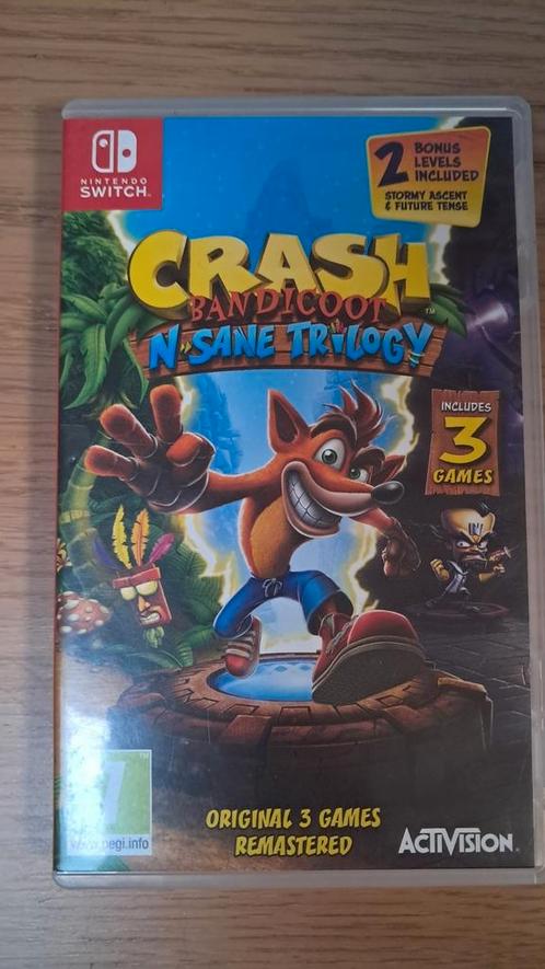 Crash Bandicoot N. Sane Trilogy, Nintendo Switch, Games en Spelcomputers, Games | Nintendo Switch, Zo goed als nieuw, Platform