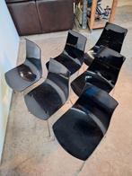 Set van 6 Calligaris Ice stoelen - zwart, Enlèvement, Noir, Synthétique