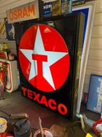 TEXACO oude reclame lichtbak, Verzamelen, Ophalen, Gebruikt, Lichtbak of (neon) lamp