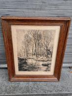 Eau forte signe jos delfosse, Antiek en Kunst, Kunst | Etsen en Gravures, Ophalen of Verzenden