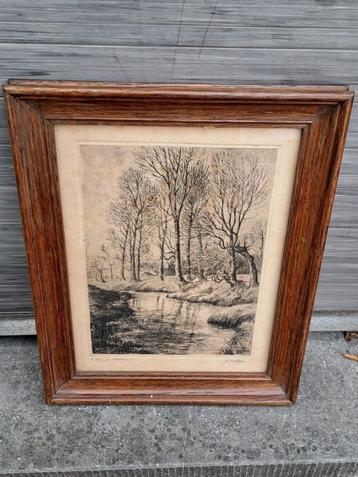 Eau forte signe jos delfosse beschikbaar voor biedingen