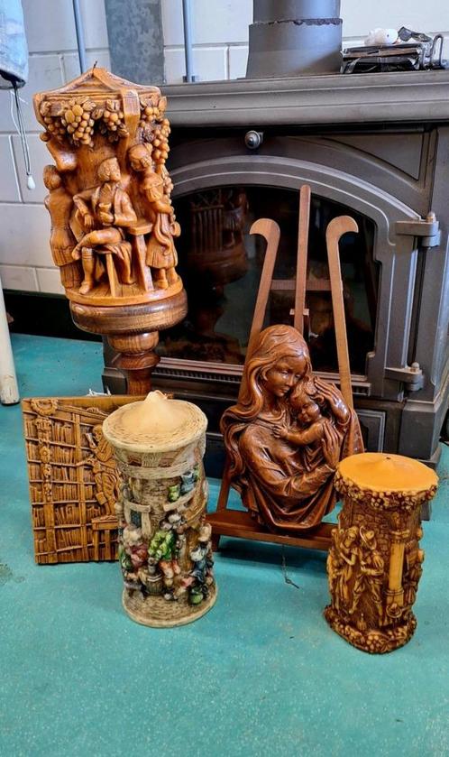 Grote vintage reliëf kaarsen, bijenwaskaarsen, hoge kaars., Huis en Inrichting, Woonaccessoires | Kandelaars en Kaarsen, Nieuw