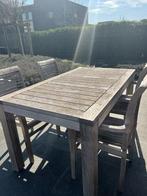 Tuintafel met 4 stoelen, Tuin en Terras, Ophalen, Teakhout