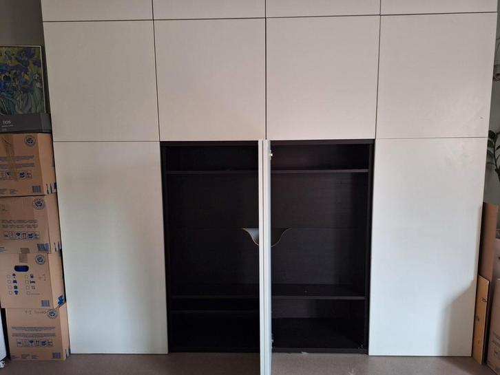 ikea tv kast wit donkerbruin, Huis en Inrichting, Kasten | Kleerkasten, Gebruikt, Ophalen
