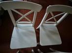 4 witte stoelen (Ikea Ingolf?), Huis en Inrichting, Stoelen, Ophalen, Gebruikt