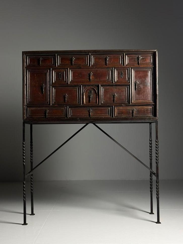 Spaanse Vargueno Kabinet ca. 1700, Maison & Meubles, Armoires | Dressoirs, Comme neuf, Enlèvement