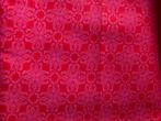 Rood roze stof, katoen textiel met print 1m en 2m op 1,5brd, Rouge, Enlèvement ou Envoi, Coton, 120 cm ou plus