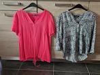 Lot de 2 blouses taille 40 Tom Tailor Atmosphere, Ophalen of Verzenden, Zo goed als nieuw, Maat 42/44 (L), Blauw