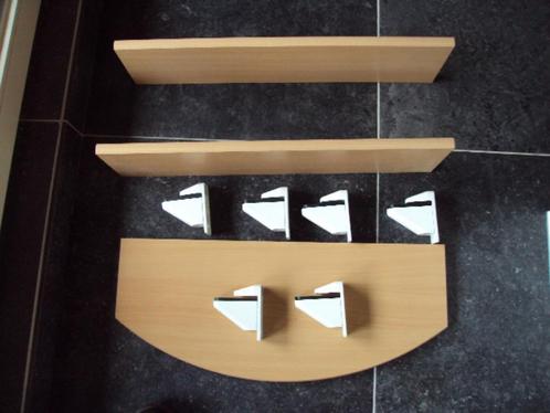 3 beuken leggers voor aan de wand, Huis en Inrichting, Woonaccessoires | Cd- en Dvd-rekken, Zo goed als nieuw, Cd's of Dvd's, Minder dan 25 discs