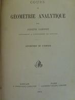 Cours de géométrie analytique Joseph Carnoy 1874 Louvain Des, Envoi, Joseph Carnoy