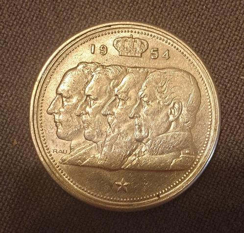 100 francs - 4 rois type dynastie en Français 1954, Postzegels en Munten, Munten | België, Losse munt, Zilver, Zilver, Ophalen of Verzenden