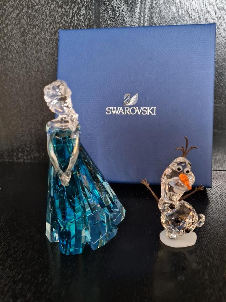Swarovski elsa en olaf, Verzamelen, Swarovski, Zo goed als nieuw, Ophalen of Verzenden