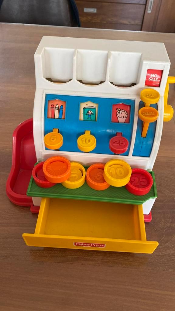 Fisher-Price kassaWerkt nog 100% maar stukje van groene rand, Kinderen en Baby's, Speelgoed | Educatief en Creatief, Gebruikt