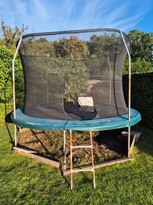Trampoline Jumpking met veiligheidsnet, 3m65, Kinderen en Baby's, Speelgoed | Buiten | Trampolines, Gebruikt, Ophalen