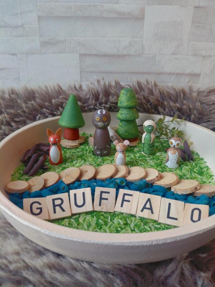 De gruffalo speelset pegdoll hout speelgoed montessori, Verzamelen, Efteling, Ophalen of Verzenden