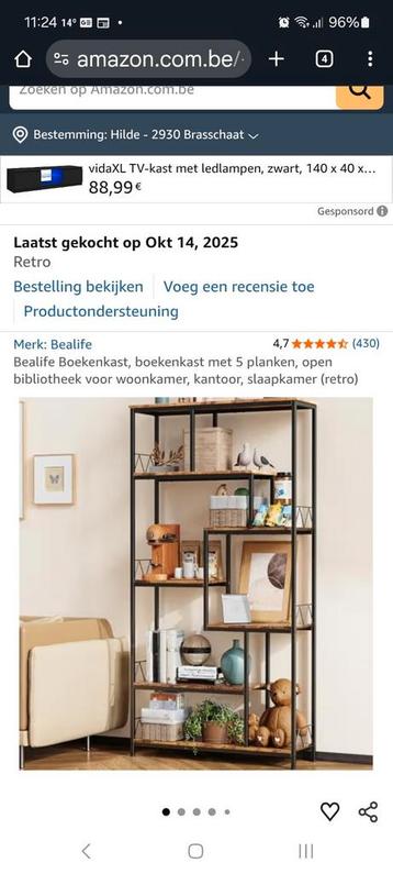 Boekenkast nieuw! Ingepakt, doos weegt €50kg. beschikbaar voor biedingen