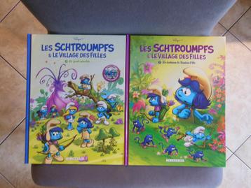 Lot BD Les schtroumpfs & le village des filles 1 et 2 disponible aux enchères