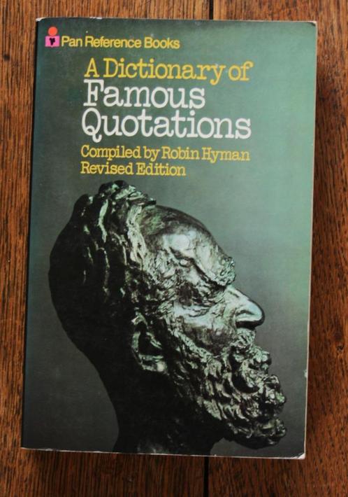 A Dictionary of Famous Quotations, Boeken, Woordenboeken, Gelezen, Engels, Overige uitgevers, Ophalen of Verzenden