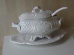 decoratieve soepterrine + schotel 35cm, Ophalen of Verzenden