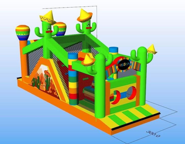 Fiesta stormbaan nieuw, Hobby en Vrije tijd, Feestartikelen | Verhuur, Zo goed als nieuw, Ophalen