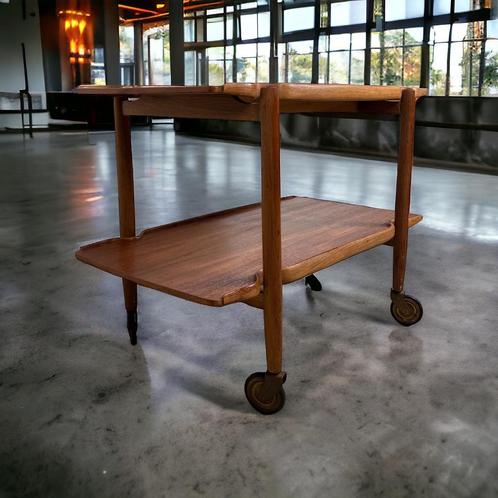 Vintage houten bar cart / roltafeltje / barmeubel, Antiek en Kunst, Antiek | Meubels | Tafels, Ophalen of Verzenden