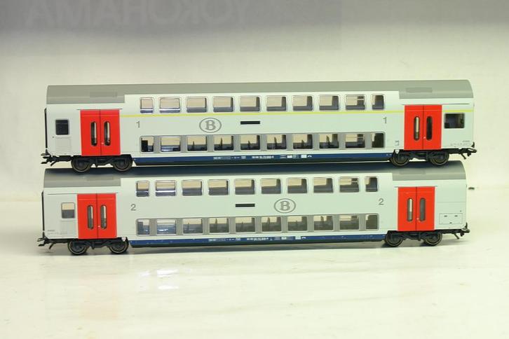 MARKLIN LOT 2 VOITURES M6 SNCB NMBS HO, Hobby en Vrije tijd, Modeltreinen | H0, Zo goed als nieuw, Wagon, Gelijkstroom of Wisselstroom
